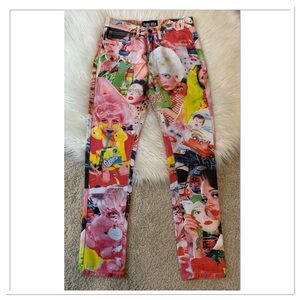 Pure Void Served Jeans By Parker Day Zip Fly Button Waist Slim Multicolour 28